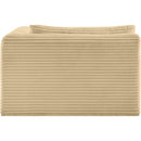 Meridian Shaggy Camel Corduroy Performance Fabric Chaise IMAGE 4
