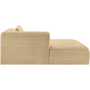 Manufacturer Color_Camel -- Shaggy Camel Corduroy Performance Fabric Upholstered Chaise Lounge IMAGE 5