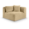  Manufacturer Color_Camel -- Shaggy Camel Corduroy Performance Fabric Upholstered Modular Corner Chair IMAGE 1