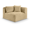  Manufacturer Color_Camel -- Shaggy Camel Corduroy Performance Fabric Upholstered Modular Corner Chair IMAGE 1