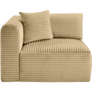 Manufacturer Color_Camel -- Shaggy Camel Corduroy Performance Fabric Upholstered Modular Corner Chair IMAGE 4