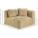  Manufacturer Color_Camel -- Shaggy Camel Corduroy Performance Fabric Upholstered Modular Corner Chair IMAGE 9