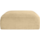  Manufacturer Color_Camel -- Shaggy Camel Corduroy Performance Fabric Upholstered Ottoman IMAGE 3
