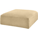  Manufacturer Color_Camel -- Shaggy Camel Corduroy Performance Fabric Upholstered Ottoman IMAGE 4