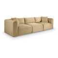  Manufacturer Color_Camel -- Shaggy 109" Camel Corduroy Performance Fabric Upholstered 3 pc Modular Sofa IMAGE 1
