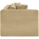  Manufacturer Color_Camel -- Shaggy 109" Camel Corduroy Performance Fabric Upholstered 3 pc Modular Sofa IMAGE 4