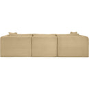  Manufacturer Color_Camel -- Shaggy 109" Camel Corduroy Performance Fabric Upholstered 3 pc Modular Sofa IMAGE 5