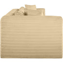 Manufacturer Color_Camel -- Shaggy 140" Camel Corduroy Performance Fabric Upholstered 4 pc Modular Sofa IMAGE 4