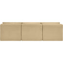  Manufacturer Color_Camel -- Shaggy 93" Camel Corduroy Performance Fabric Upholstered 3 pc Armless Modular Sofa IMAGE 5