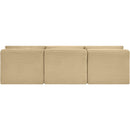Meridian Shaggy Camel Corduroy Performance Fabric Modular Sofa IMAGE 5