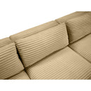  Manufacturer Color_Camel -- Shaggy 93" Camel Corduroy Performance Fabric Upholstered 3 pc Armless Modular Sofa IMAGE 8