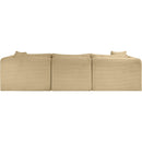  Manufacturer Color_Camel -- Shaggy 109" Camel Corduroy Performance Fabric Upholstered 4 pc Modular Sectional IMAGE 5