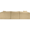 Meridian Shaggy Camel Corduroy Performance Fabric Modular Sectional IMAGE 5
