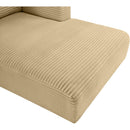  Manufacturer Color_Camel -- Shaggy 145" Camel Corduroy Performance Fabric Upholstered 4 pc Modular Sectional IMAGE 10