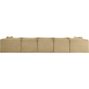  Manufacturer Color_Camel -- Shaggy 171" Camel Corduroy Performance Fabric Upholstered 6 pc Modular Sectional IMAGE 4