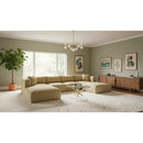  Manufacturer Color_Camel -- Shaggy 140" Camel Corduroy Performance Fabric Upholstered 6 pc Modular Sectional IMAGE 2