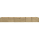  Manufacturer Color_Camel -- Shaggy 207" Camel Corduroy Performance Fabric Upholstered 6 pc Modular Sectional IMAGE 5