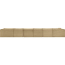 Meridian Shaggy Camel Corduroy Performance Fabric Modular Sectional IMAGE 5