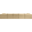  Manufacturer Color_Camel -- Shaggy 171" Camel Corduroy Performance Fabric Upholstered 7 pc Modular Sectional IMAGE 5