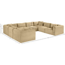  Manufacturer Color_Camel -- Shaggy 140" Camel Corduroy Performance Fabric Upholstered 8 pc Modular Sectional IMAGE 13