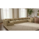  Manufacturer Color_Camel -- Shaggy 202" Camel Corduroy Performance Fabric Upholstered 8 pc Modular Sectional IMAGE 2
