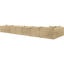  Manufacturer Color_Camel -- Shaggy 233" Camel Corduroy Performance Fabric Upholstered 8 pc Modular Sectional IMAGE 7