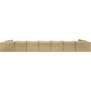  Manufacturer Color_Camel -- Shaggy 233" Camel Corduroy Performance Fabric Upholstered 9 pc Modular Sectional IMAGE 5
