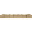 Meridian Shaggy Camel Corduroy Performance Fabric Modular Sectional IMAGE 5