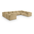  Manufacturer Color_Camel -- Shaggy 171" Camel Corduroy Performance Fabric Upholstered 9 pc Modular Sectional IMAGE 1