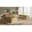 Meridian Shaggy Camel Corduroy Performance Fabric Modular Sectional IMAGE 2