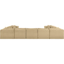  Manufacturer Color_Camel -- Shaggy 171" Camel Corduroy Performance Fabric Upholstered 9 pc Modular Sectional IMAGE 4