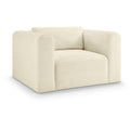  Manufacturer Color_Cream -- Shaggy Cream Corduroy Performance Fabric Upholstered Accent Chair IMAGE 1