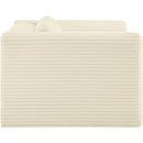  Manufacturer Color_Cream -- Shaggy Cream Corduroy Performance Fabric Upholstered Accent Chair IMAGE 4