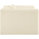 Meridian Shaggy Cream Corduroy Performance Fabric Arm Chair IMAGE 4