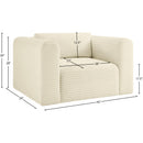  Manufacturer Color_Cream -- Shaggy Cream Corduroy Performance Fabric Upholstered Accent Chair IMAGE 9