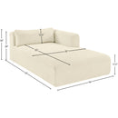  Manufacturer Color_Cream -- Shaggy Cream Corduroy Performance Fabric Upholstered Chaise Lounge IMAGE 11