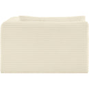  Manufacturer Color_Cream -- Shaggy Cream Corduroy Performance Fabric Upholstered Chaise Lounge IMAGE 4