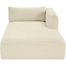  Manufacturer Color_Cream -- Shaggy Cream Corduroy Performance Fabric Upholstered Chaise Lounge IMAGE 6
