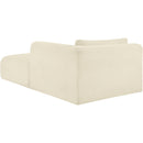Meridian Shaggy Cream Corduroy Performance Fabric Chaise IMAGE 7