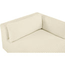  Manufacturer Color_Cream -- Shaggy Cream Corduroy Performance Fabric Upholstered Chaise Lounge IMAGE 8