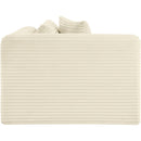  Manufacturer Color_Cream -- Shaggy Cream Corduroy Performance Fabric Upholstered Modular Corner Chair IMAGE 5