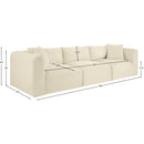  Manufacturer Color_Cream -- Shaggy 109" Cream Corduroy Performance Fabric Upholstered 3 pc Modular Sofa IMAGE 11