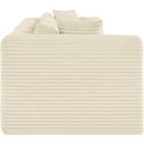  Manufacturer Color_Cream -- Shaggy 109" Cream Corduroy Performance Fabric Upholstered 3 pc Modular Sofa IMAGE 4