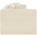 Meridian Shaggy Cream Corduroy Performance Fabric Modular Sofa IMAGE 4