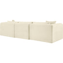  Manufacturer Color_Cream -- Shaggy 109" Cream Corduroy Performance Fabric Upholstered 3 pc Modular Sofa IMAGE 7