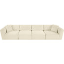  Manufacturer Color_Cream -- Shaggy 140" Cream Corduroy Performance Fabric Upholstered 4 pc Modular Sofa IMAGE 6