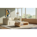 Meridian Shaggy Cream Corduroy Performance Fabric Modular Sofa IMAGE 2