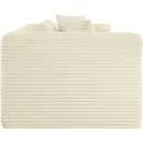  Manufacturer Color_Cream -- Shaggy 78" Cream Corduroy Performance Fabric Upholstered 2 pc Modular Loveseat IMAGE 4