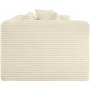 Meridian Shaggy Cream Corduroy Performance Fabric Modular Sofa IMAGE 4