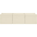  Manufacturer Color_Cream -- Shaggy 93" Cream Corduroy Performance Fabric Upholstered 3 pc Armless Modular Sofa IMAGE 5